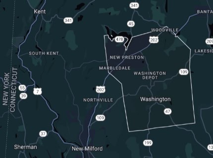 Map of Washington, CT.